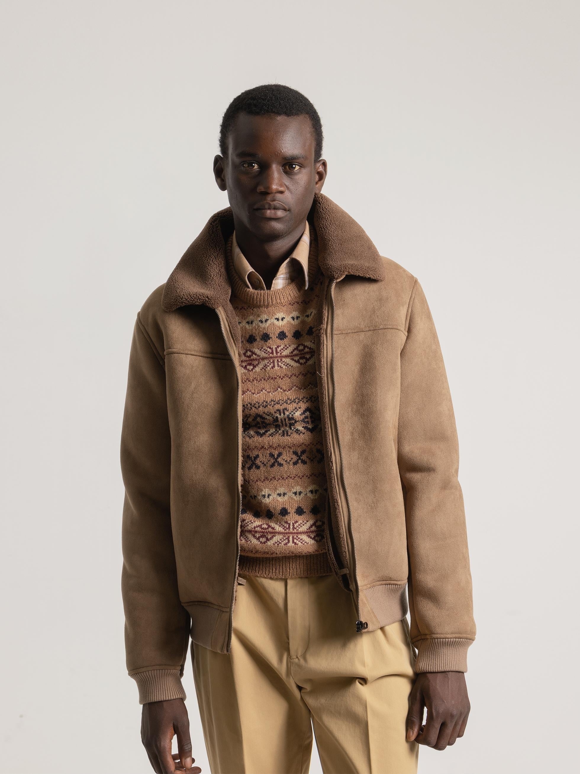 BROWN AVIATOR JACKET