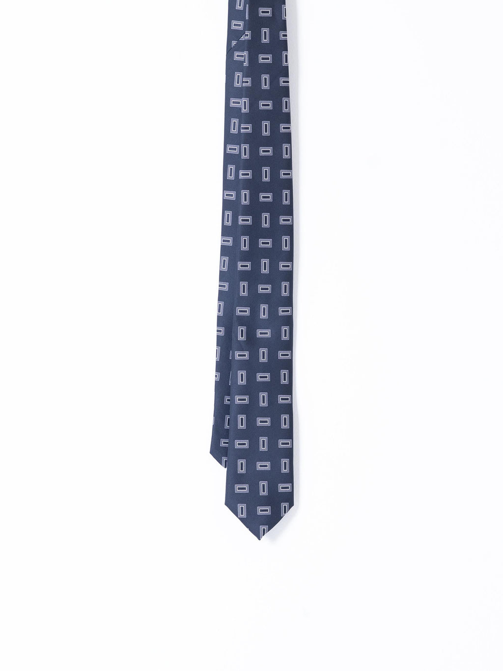 BLUE RECTANGLE PATTERN TIE