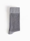 GREY MICRO-STRIPE COTTON SOCKS