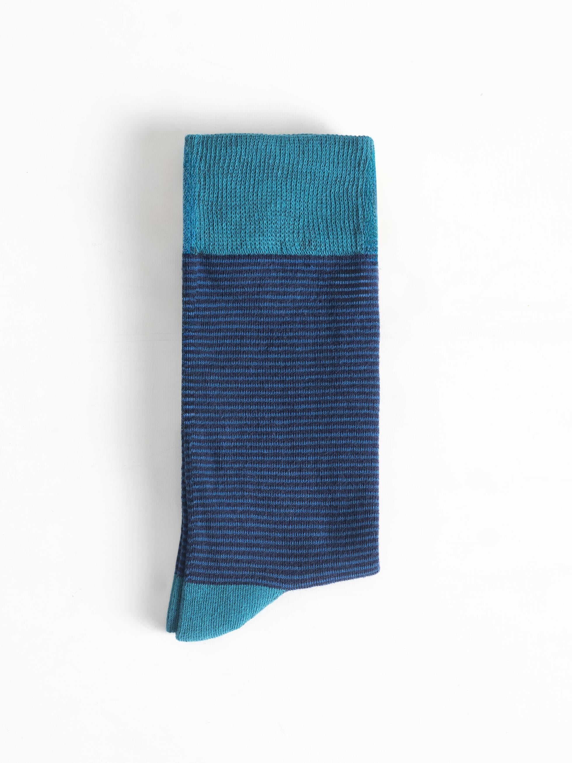 BLUE THOUSAND STRIPES SOCKS