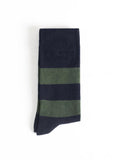 BLUE AND GREEN STRIPED SOCKS