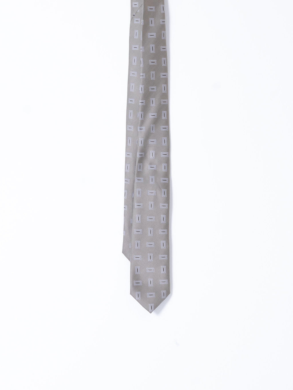 BROWN RECTANGLE PATTERN TIE