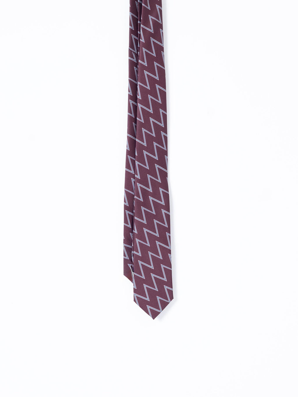 BURGUNDY ZIG ZAG TIE