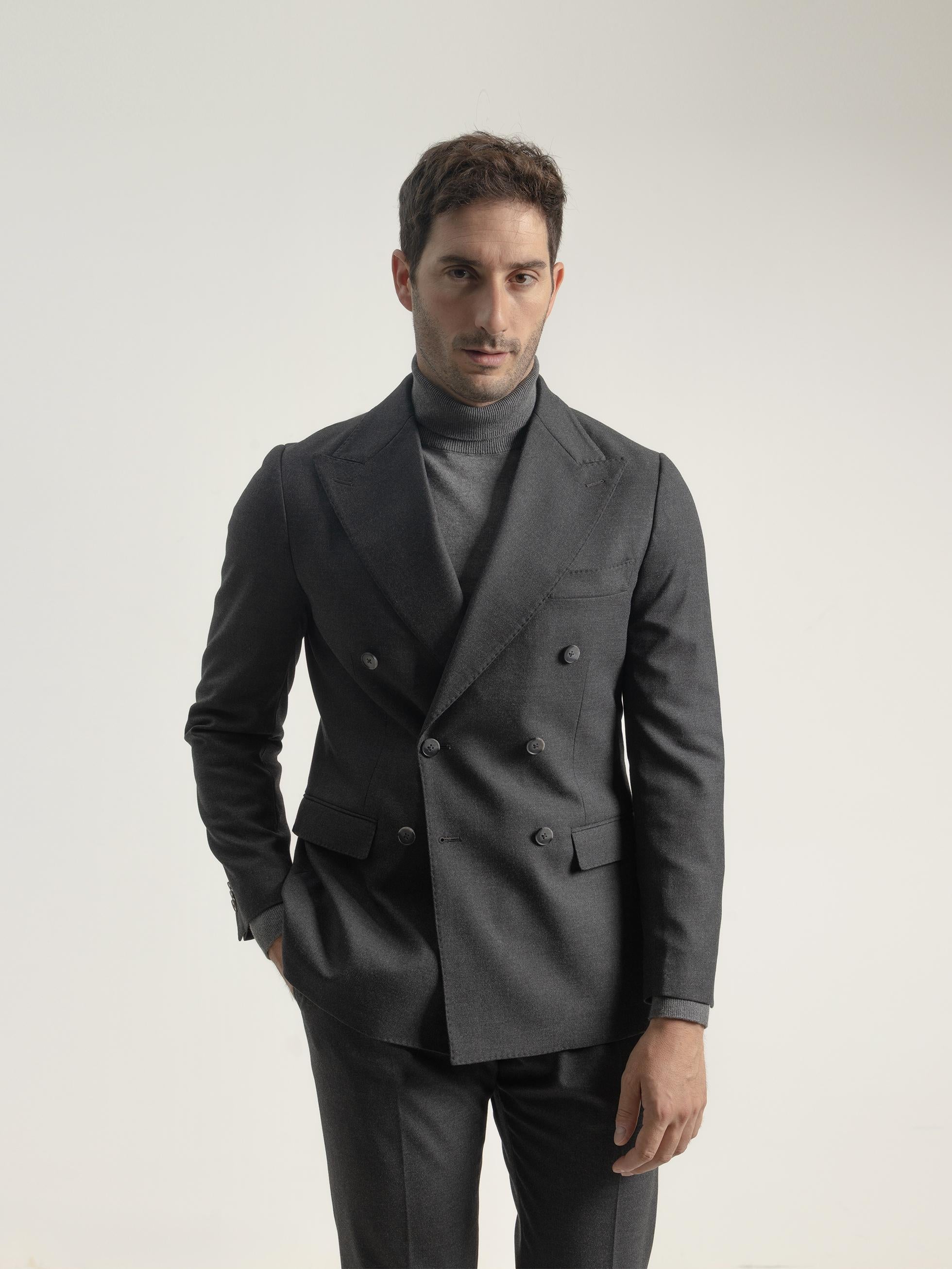 DARK GREY UNSTRUCTURED CROSSOVER BLAZER