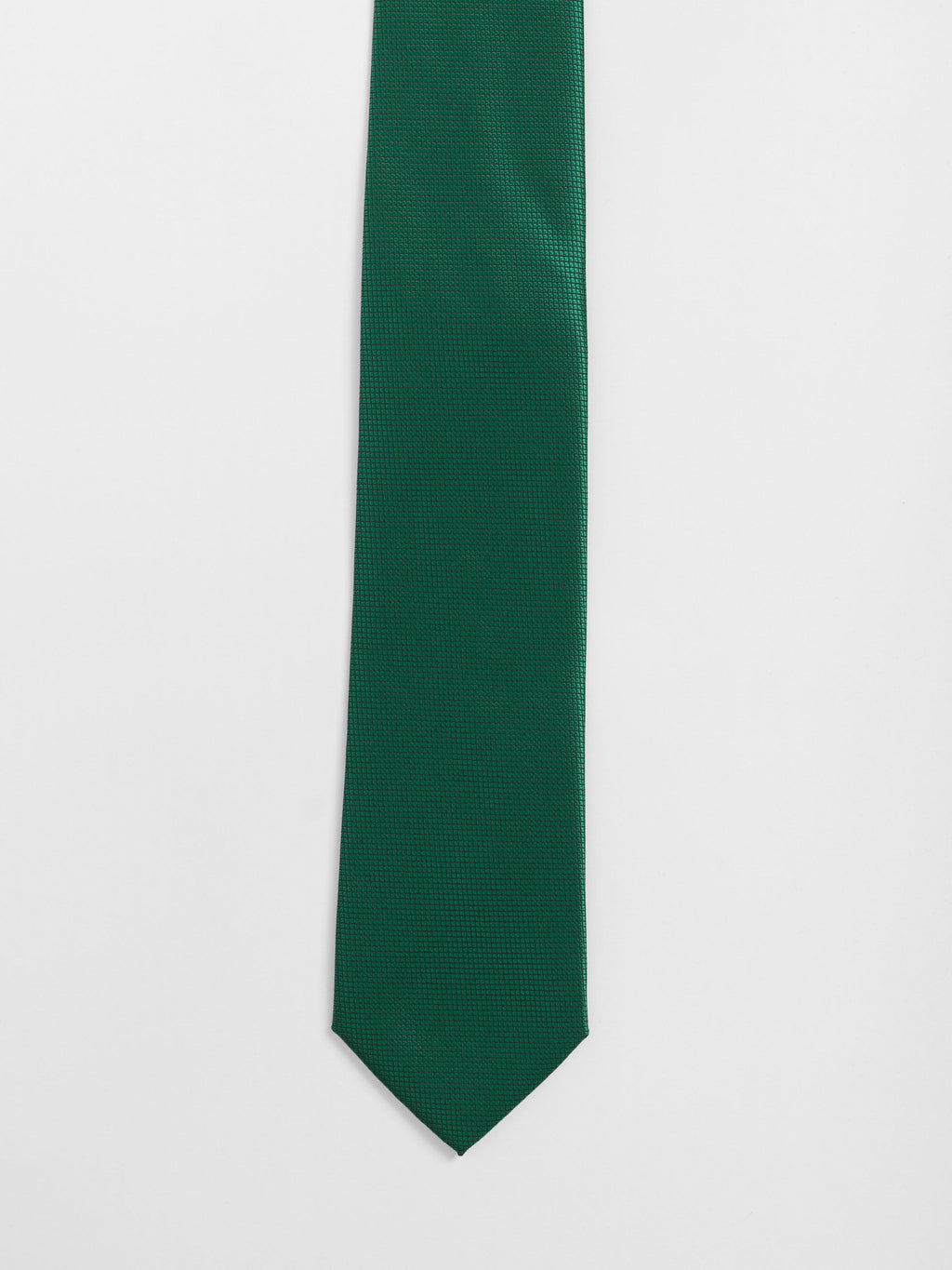 GREEN MICRO CHECKERED TEXTURE TIE