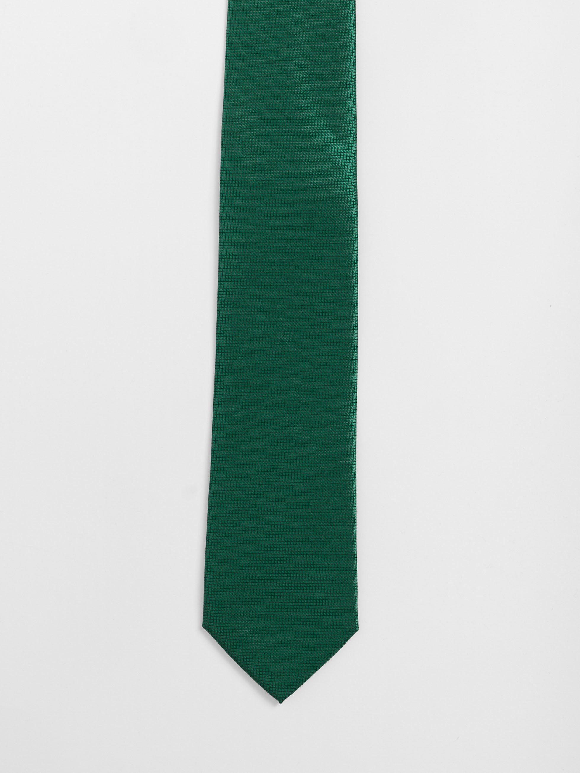 GREEN MICRO CHECKERED TEXTURE TIE