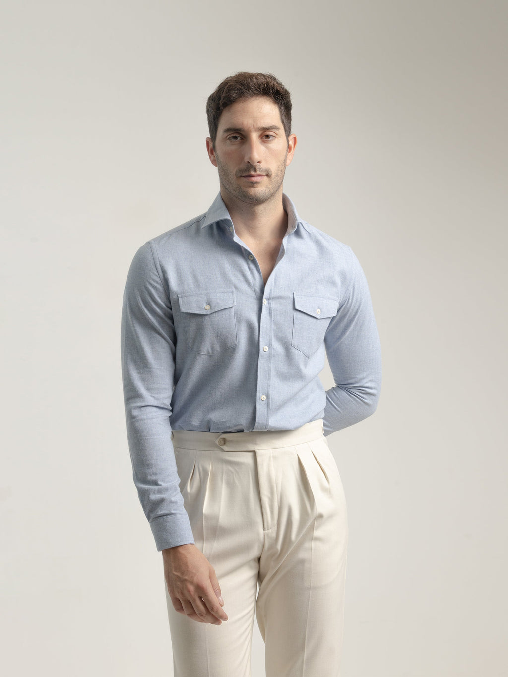 LIGHT BLUE POCKETS SHIRT