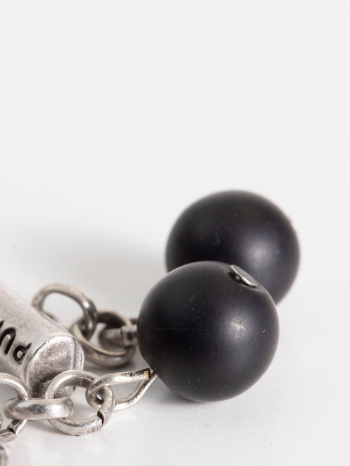 BLACK NATURAL STONE CUFFLINK