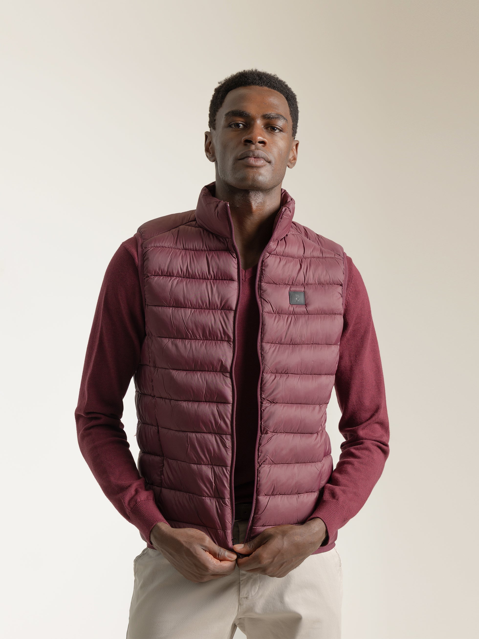 BURGUNDY ULTRA LIGHT QUILTED VEST