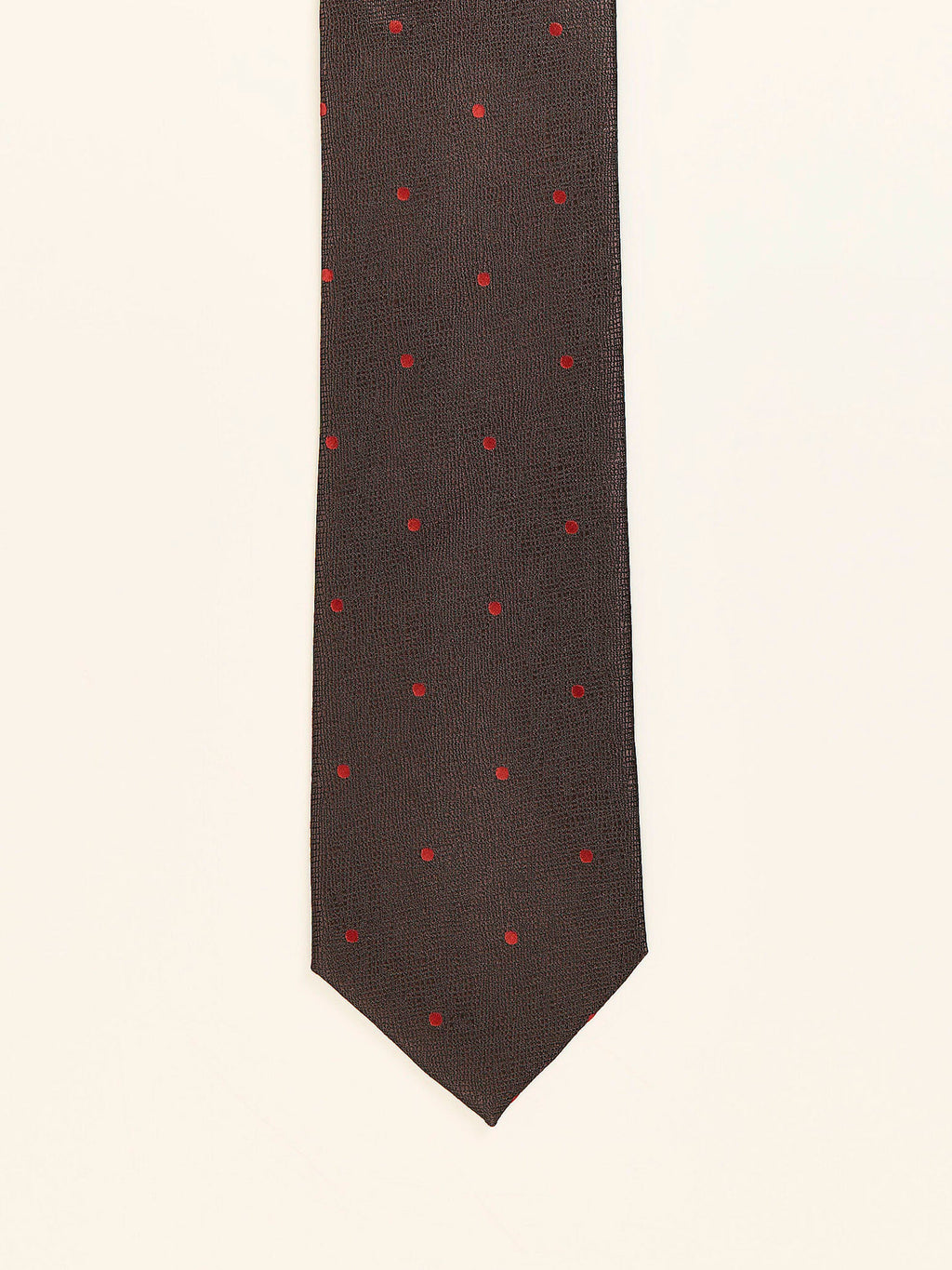 BROWN POLKA DOTS TIE