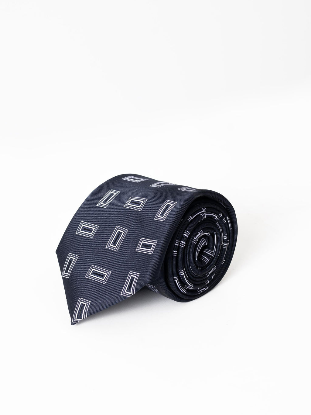 BLUE RECTANGLE PATTERN TIE