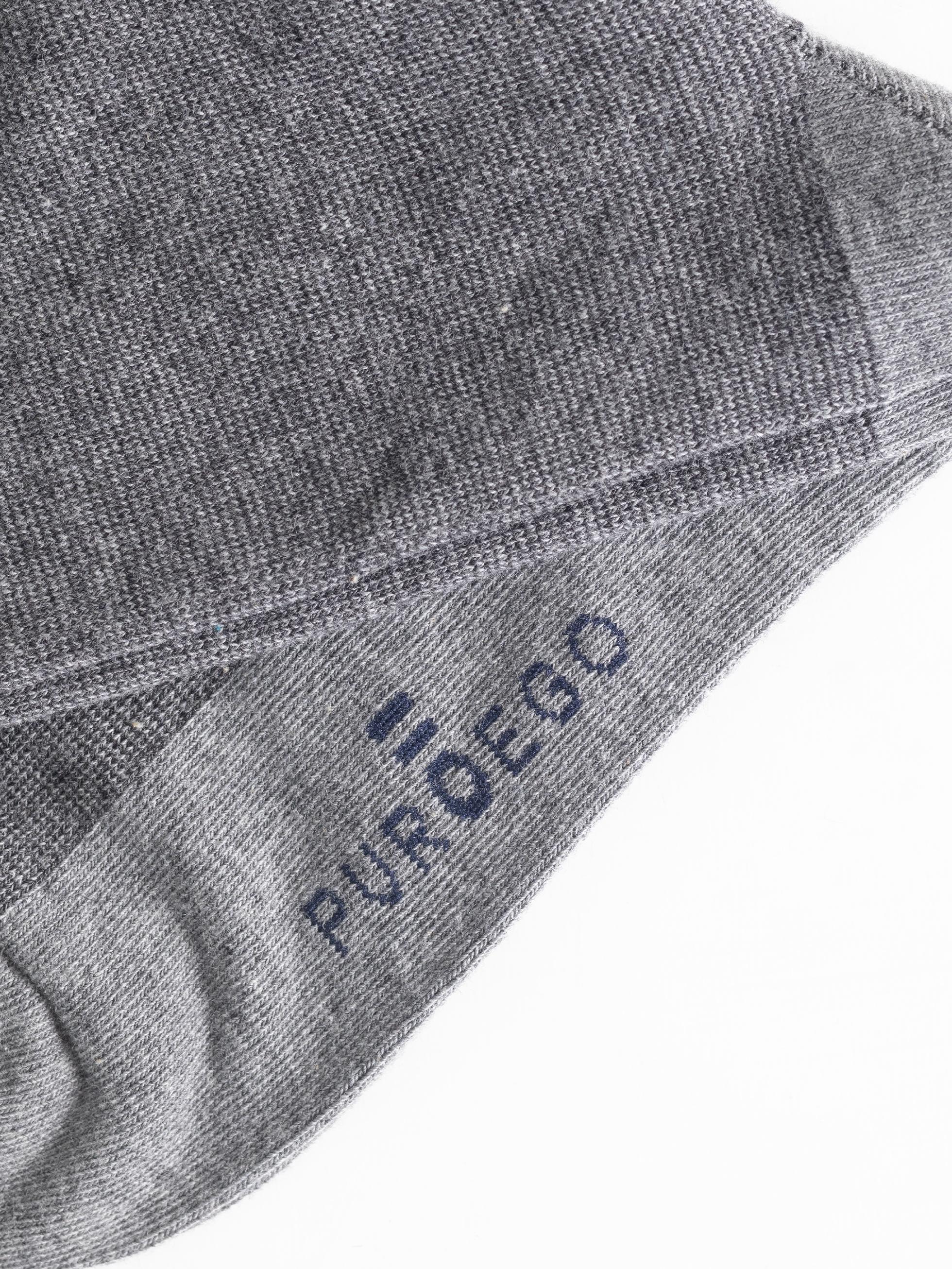 GREY MICRO-STRIPE COTTON SOCKS