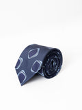 BLUE GEOMETRIC PRINT TIE