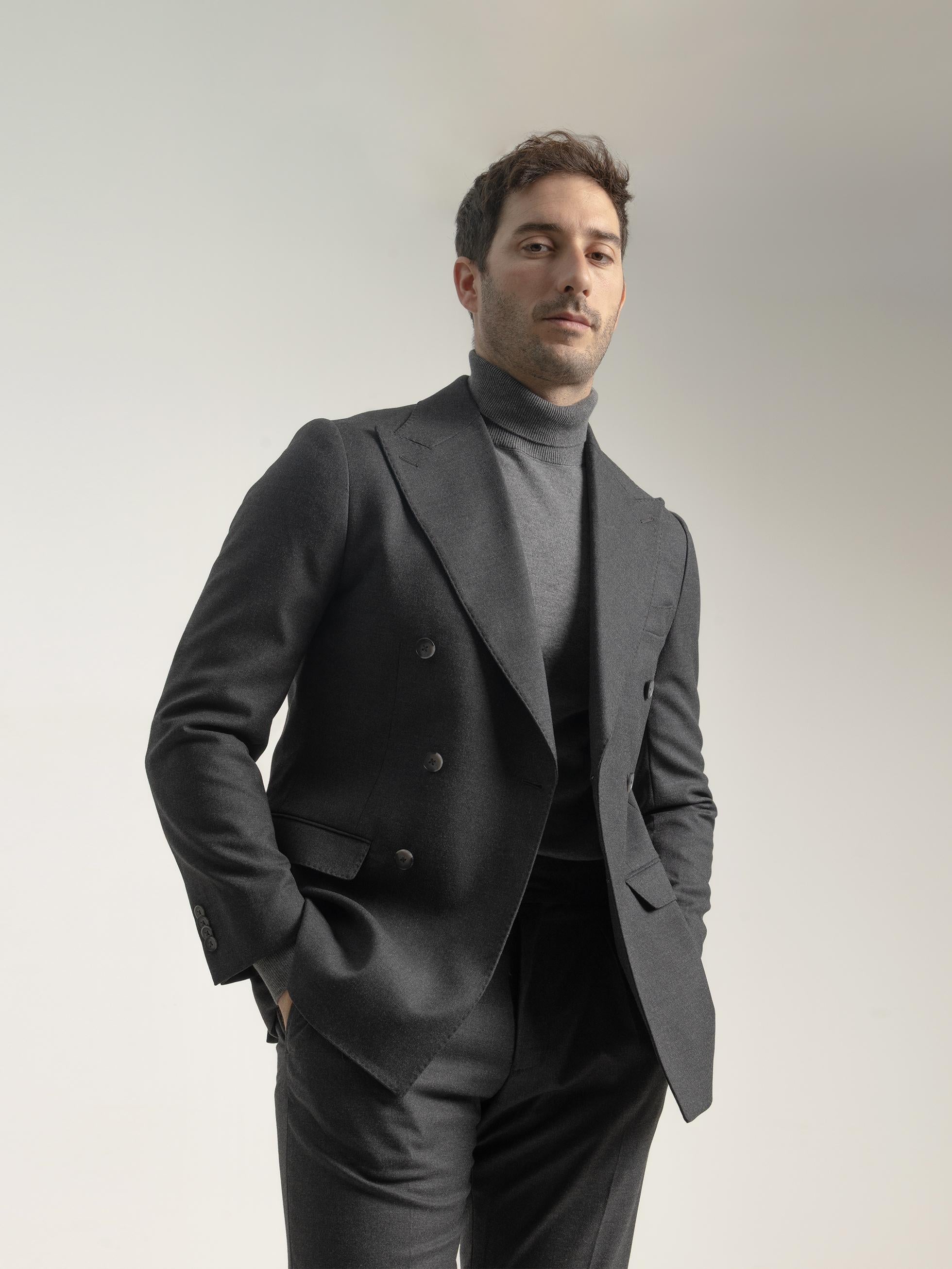 DARK GREY UNSTRUCTURED CROSSOVER BLAZER