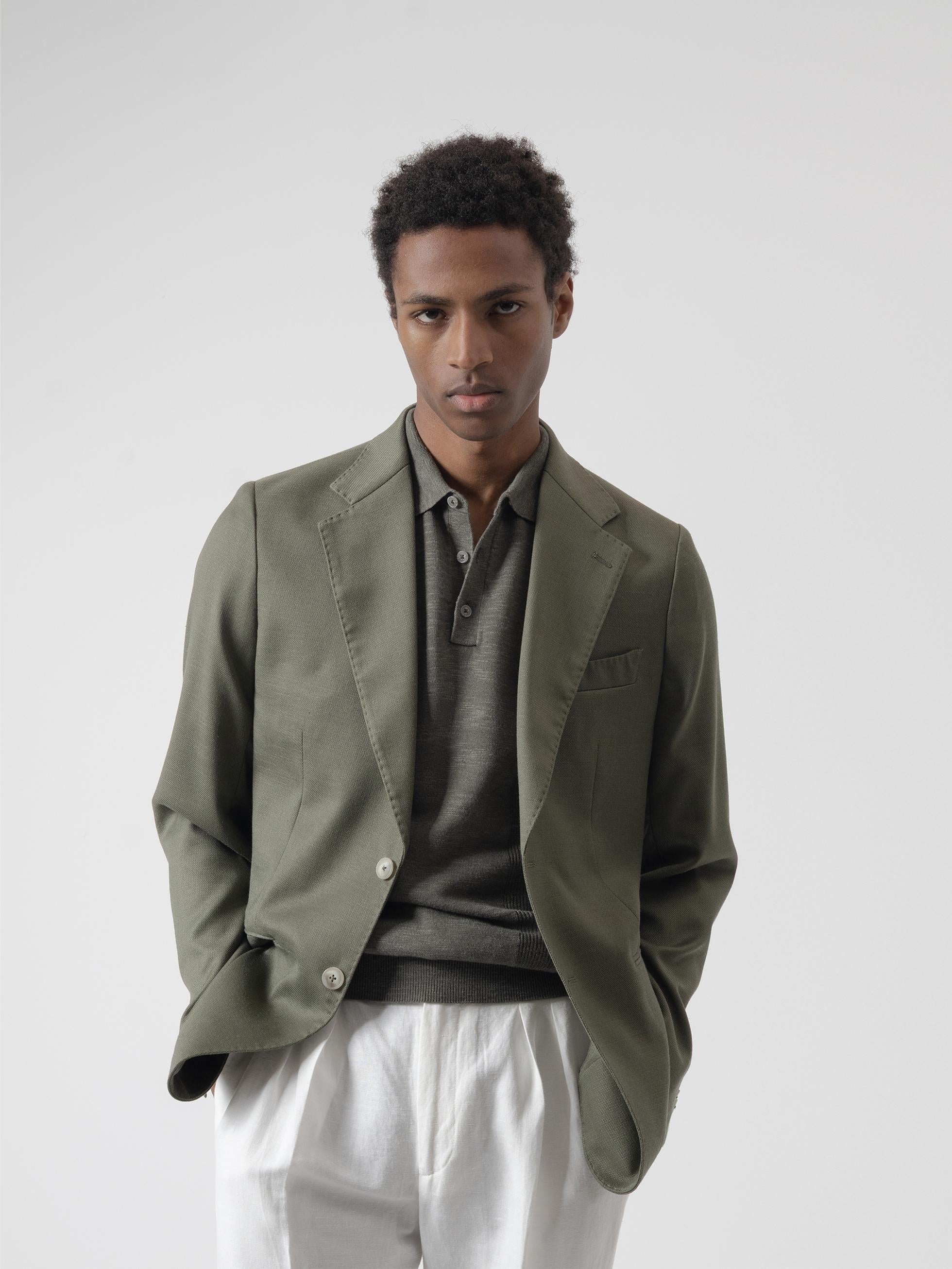 GREEN STRUCTURE BLAZER