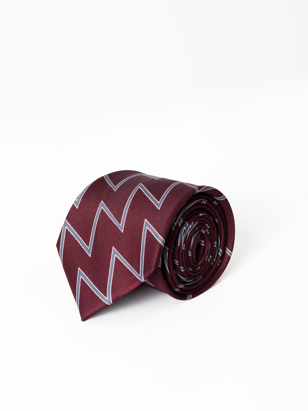BURGUNDY ZIG ZAG TIE