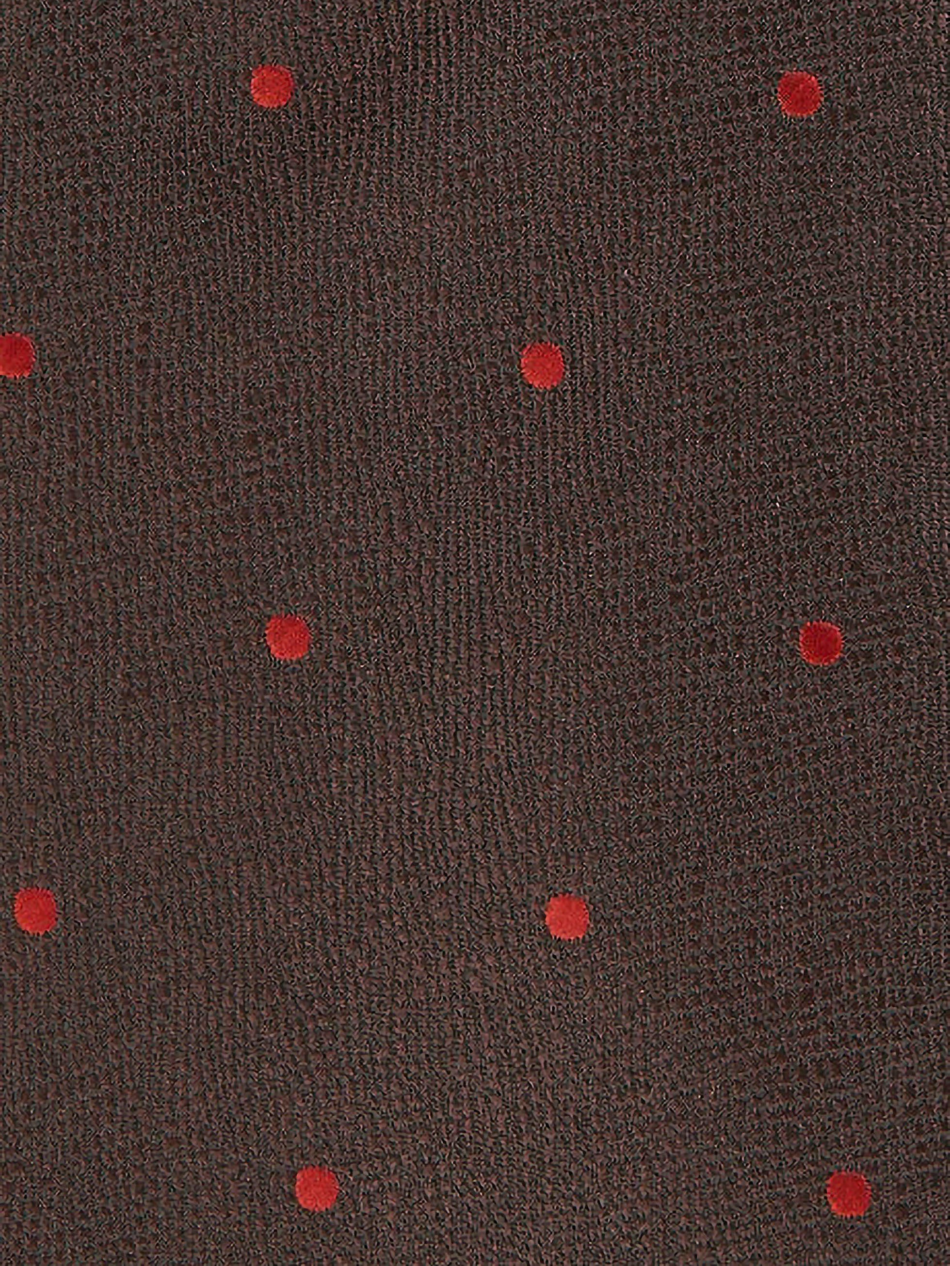 BROWN POLKA DOTS TIE