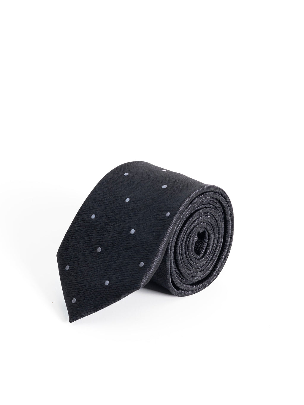 BLACK POLKA DOTS TIE