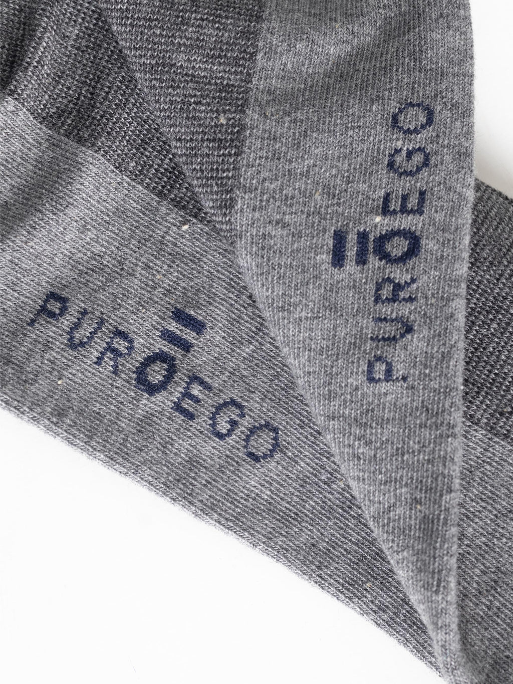 GREY MICRO-STRIPE COTTON SOCKS