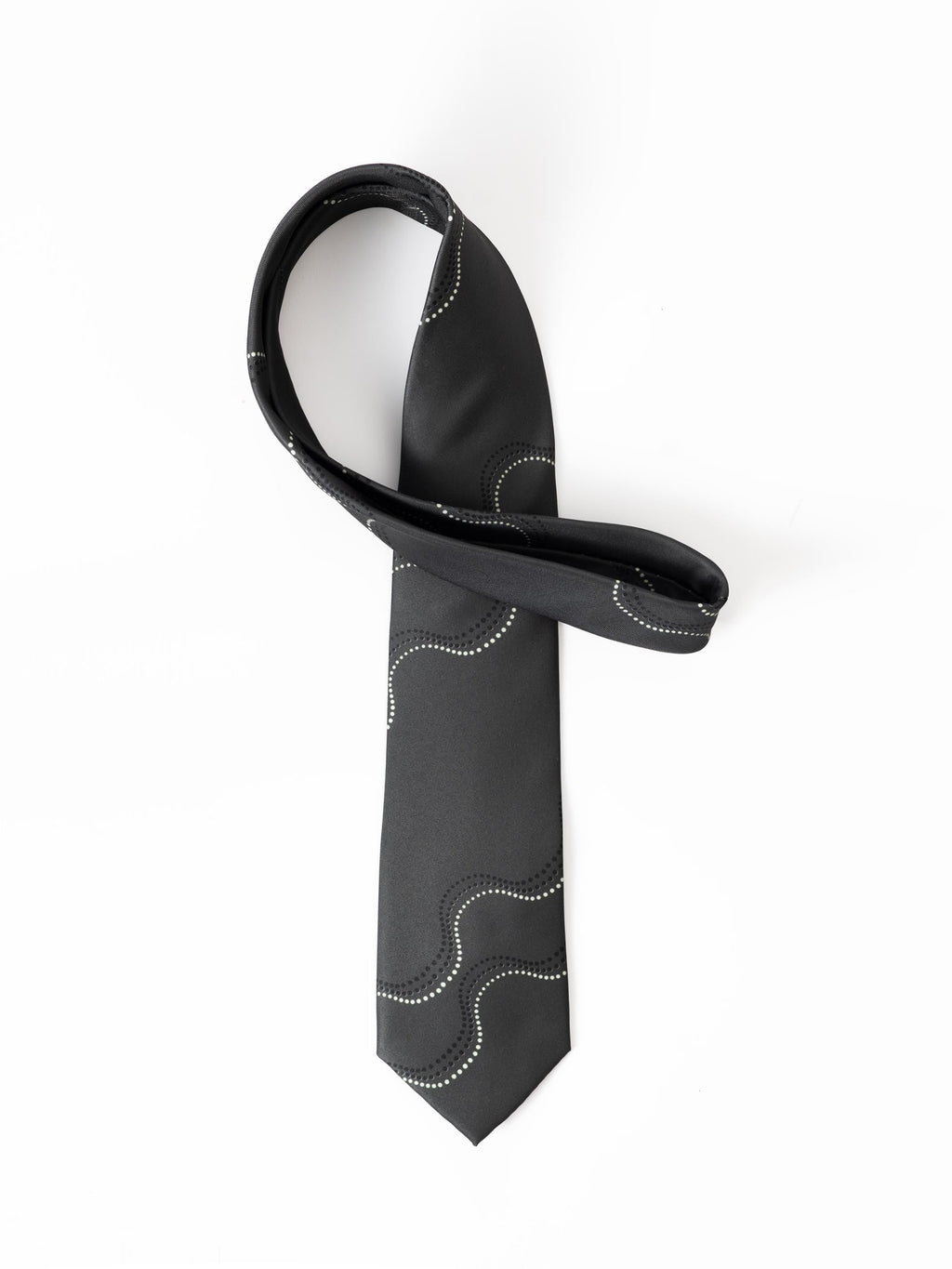 DARK GREY WAVES TIE