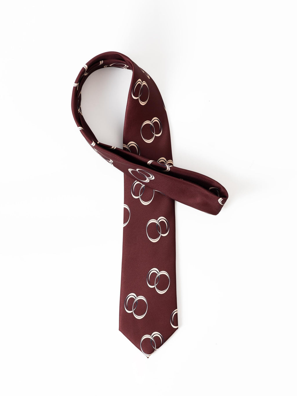 BURGUNDY CIRCLES TIE