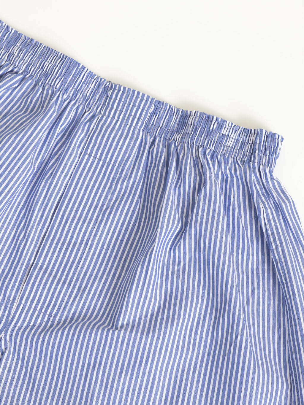 BLUE STRIPED COTTON BOXER SHORTS