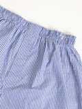 BLUE STRIPED COTTON BOXER SHORTS