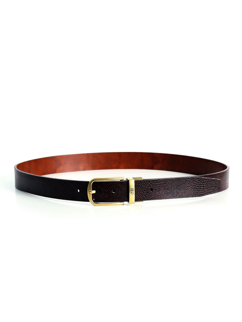 BROWN REVERSIBLE LEATHER BELT