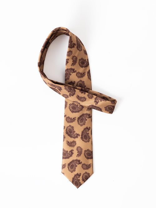BEIGE PAISLEY TIE