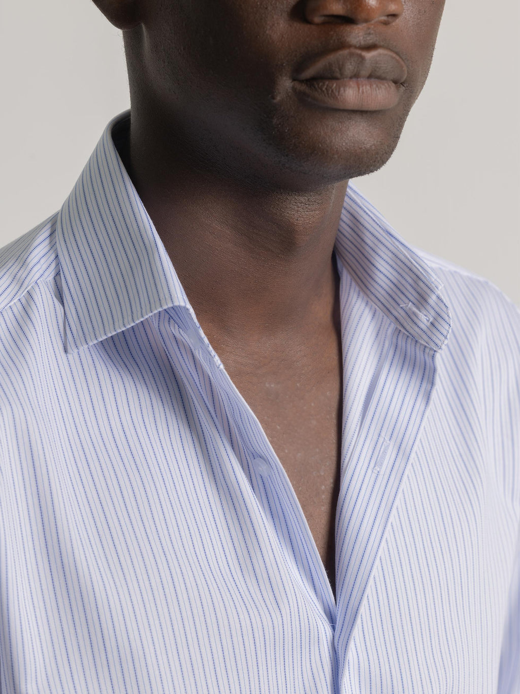 BLUE STRIPED DRESS SHIRT