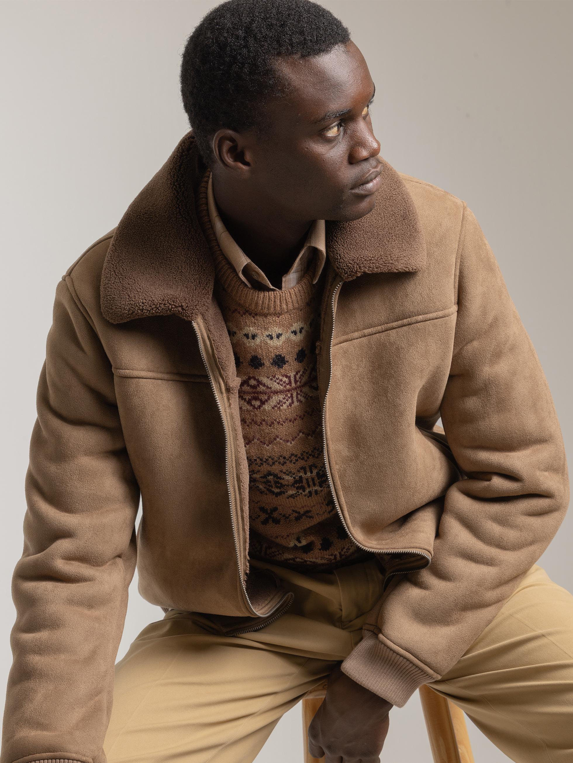BROWN AVIATOR JACKET