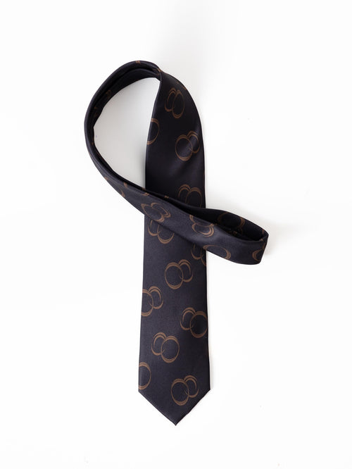 BLACK CIRCLES TIE