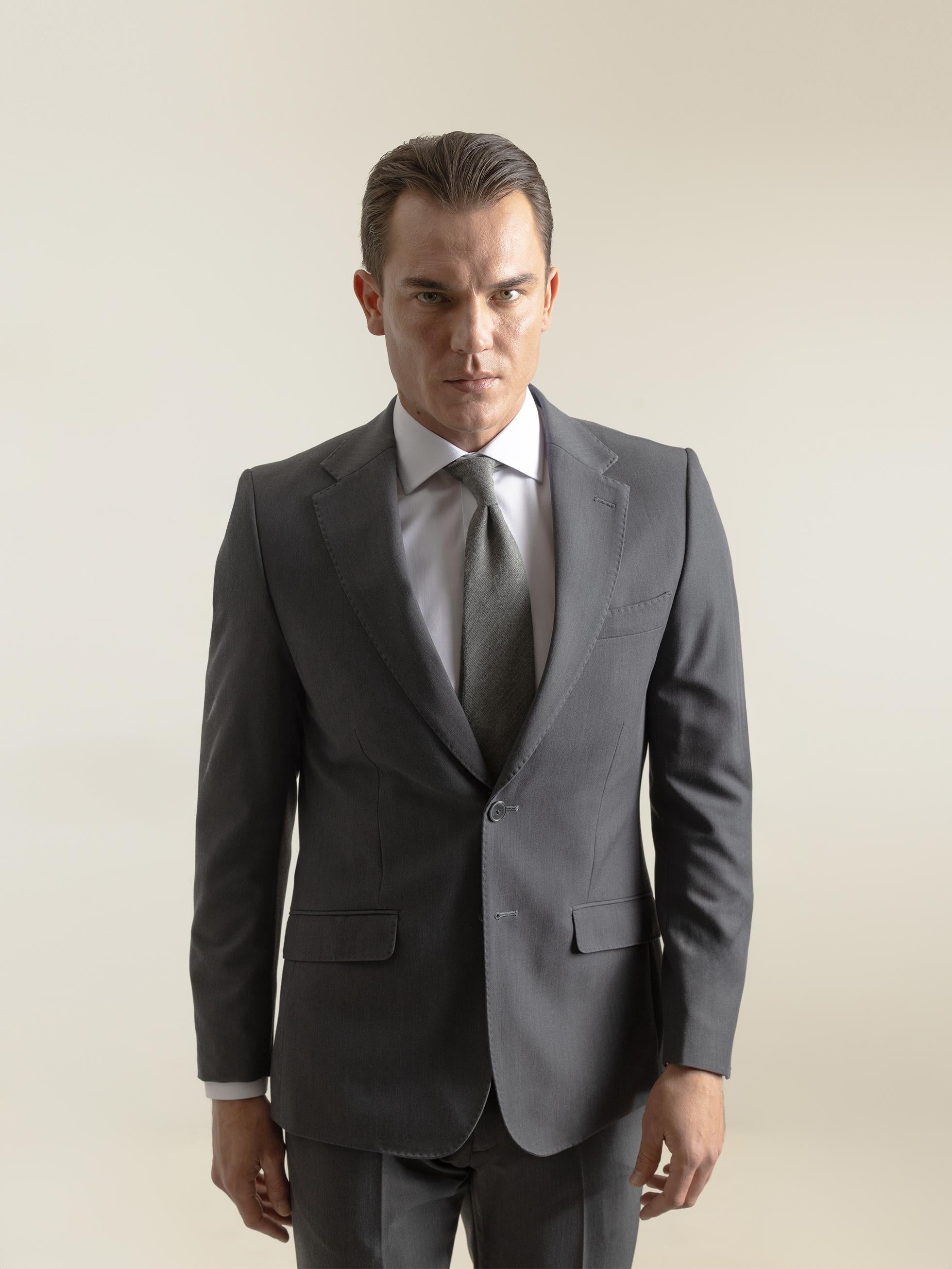 GREY NON IRON BLAZER