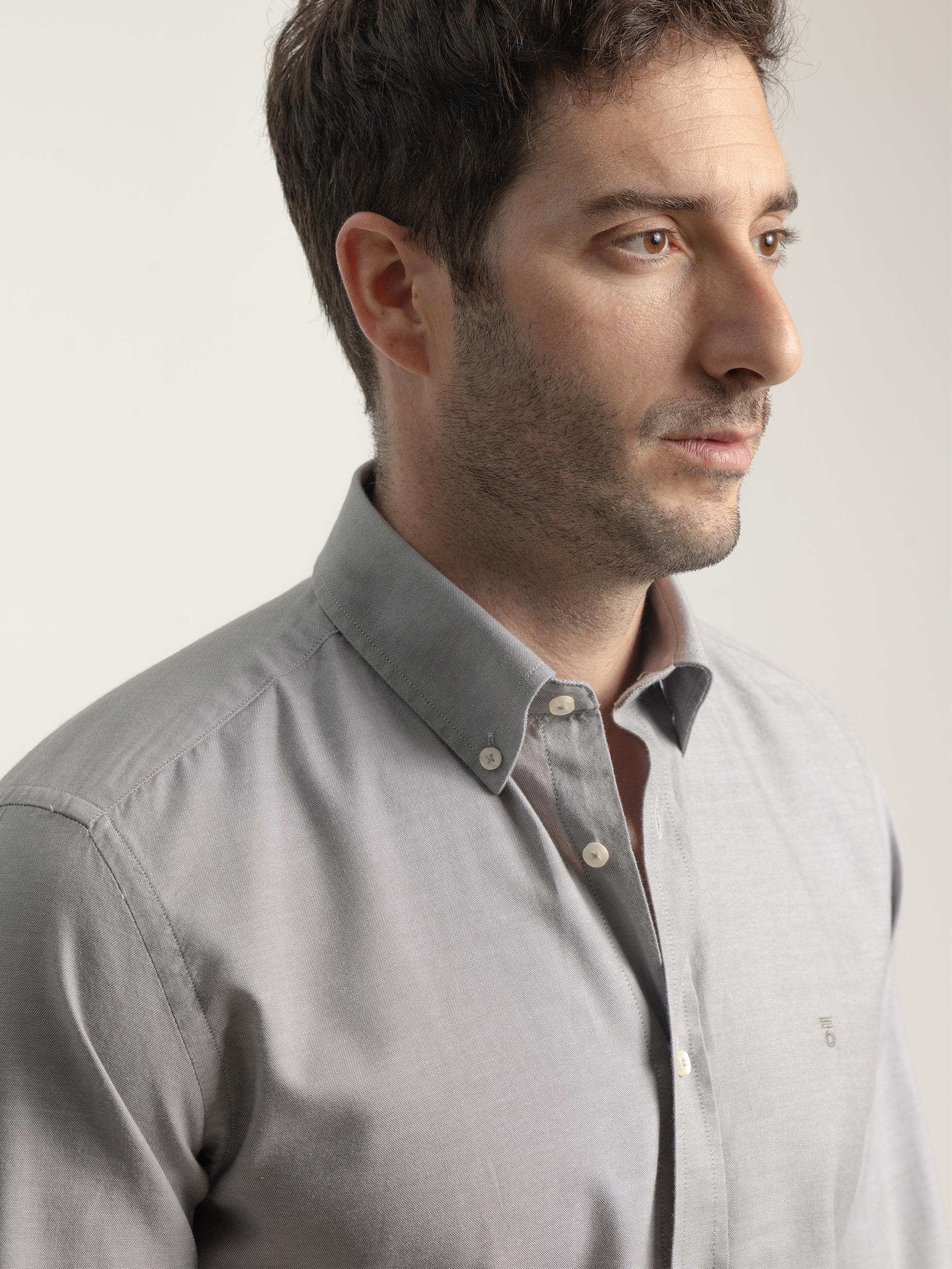 CEDAR GREEN COTTON OXFORD SHIRT