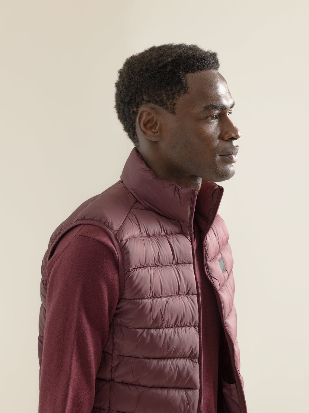 BURGUNDY ULTRA LIGHT QUILTED VEST