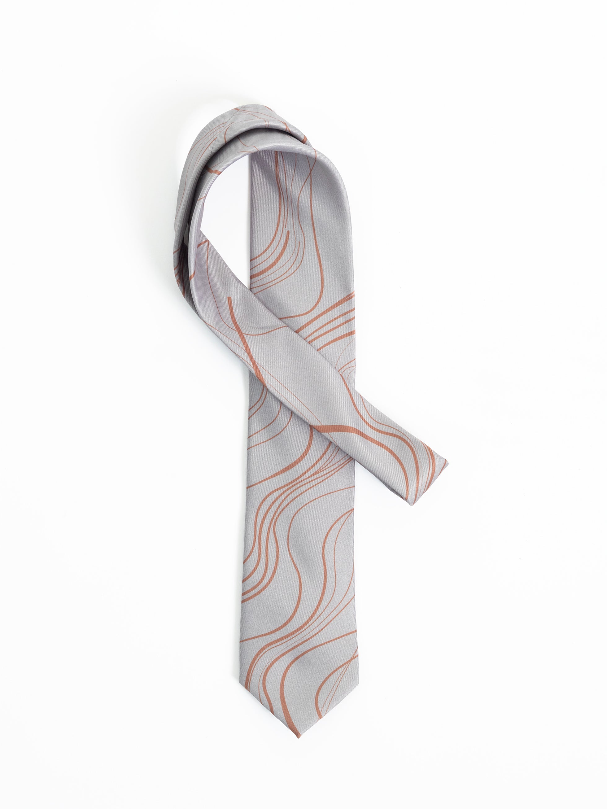 GRAY WAVES TIE