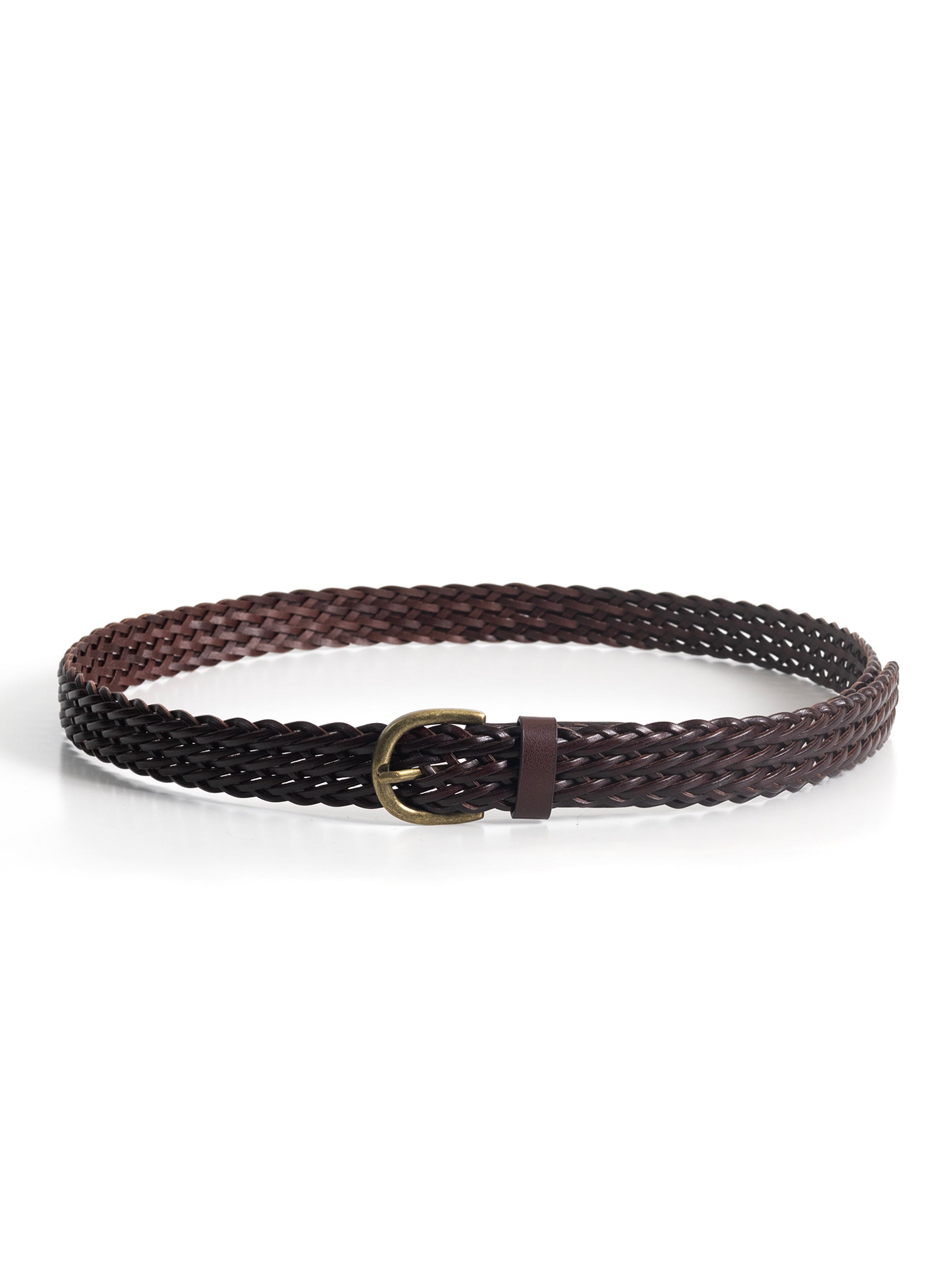 LEATHER BRAIDED BELT