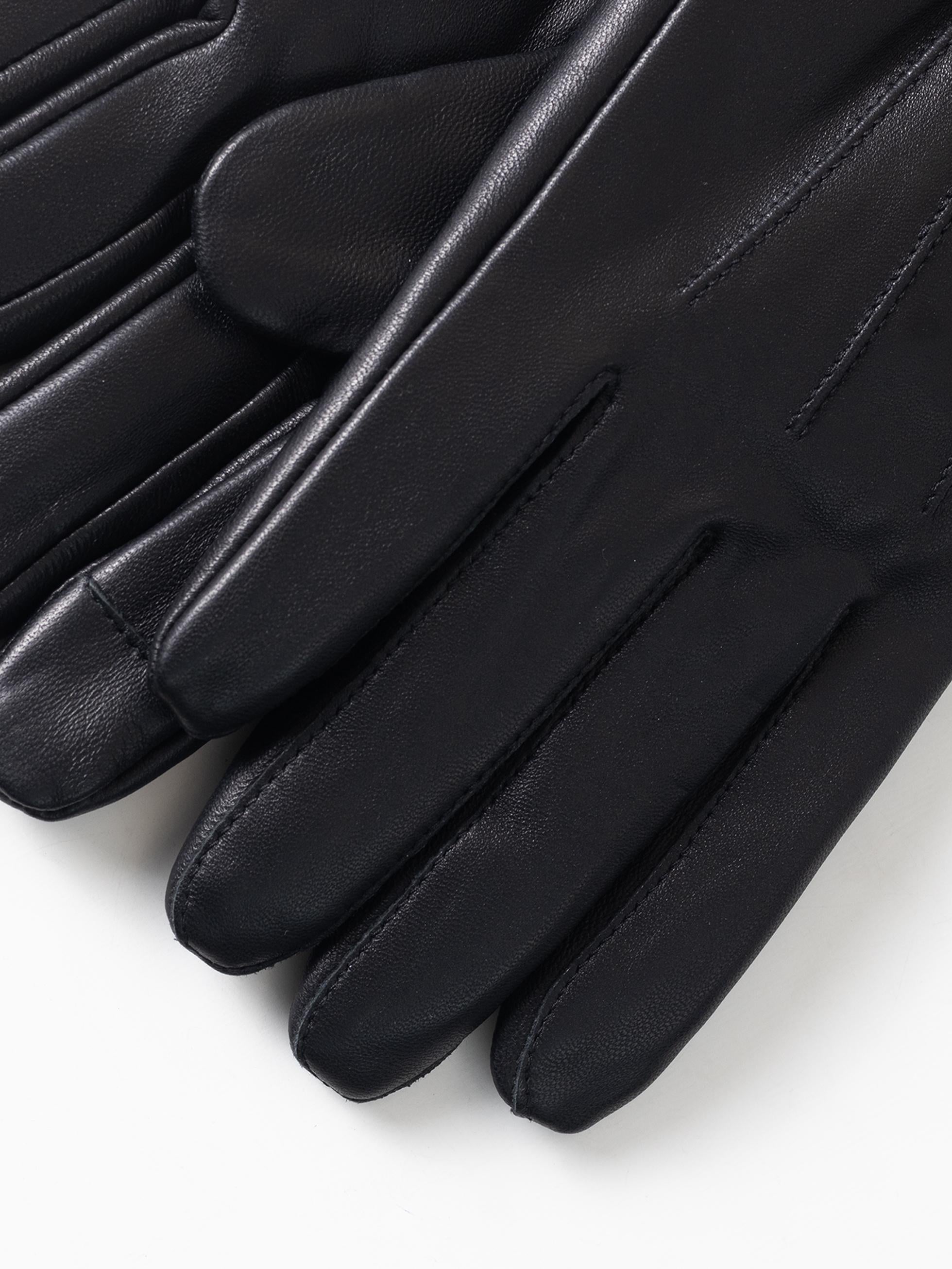 BLACK COW LEATHER GLOVES