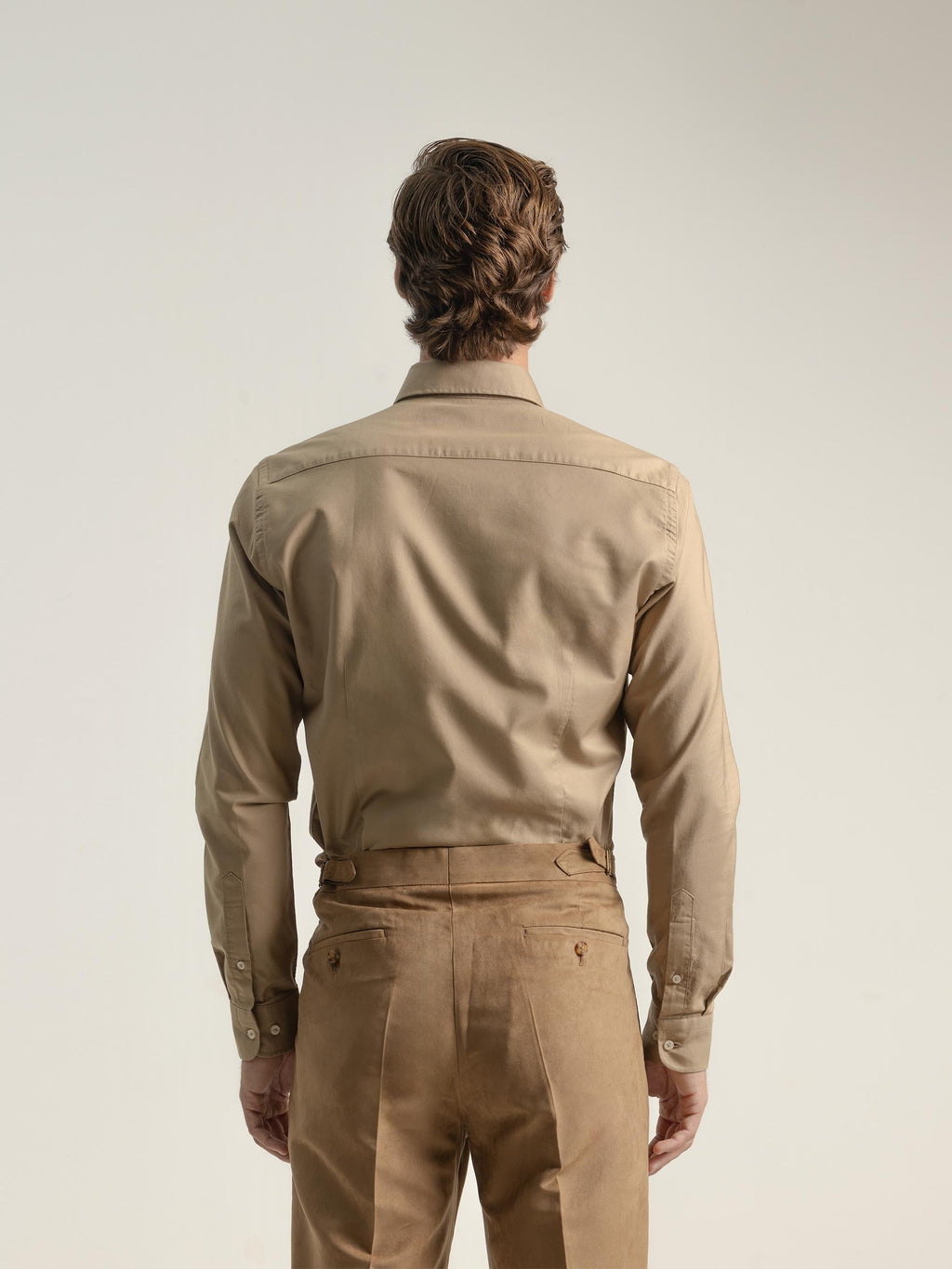 CAMEL COTTON OXFORD SHIRT