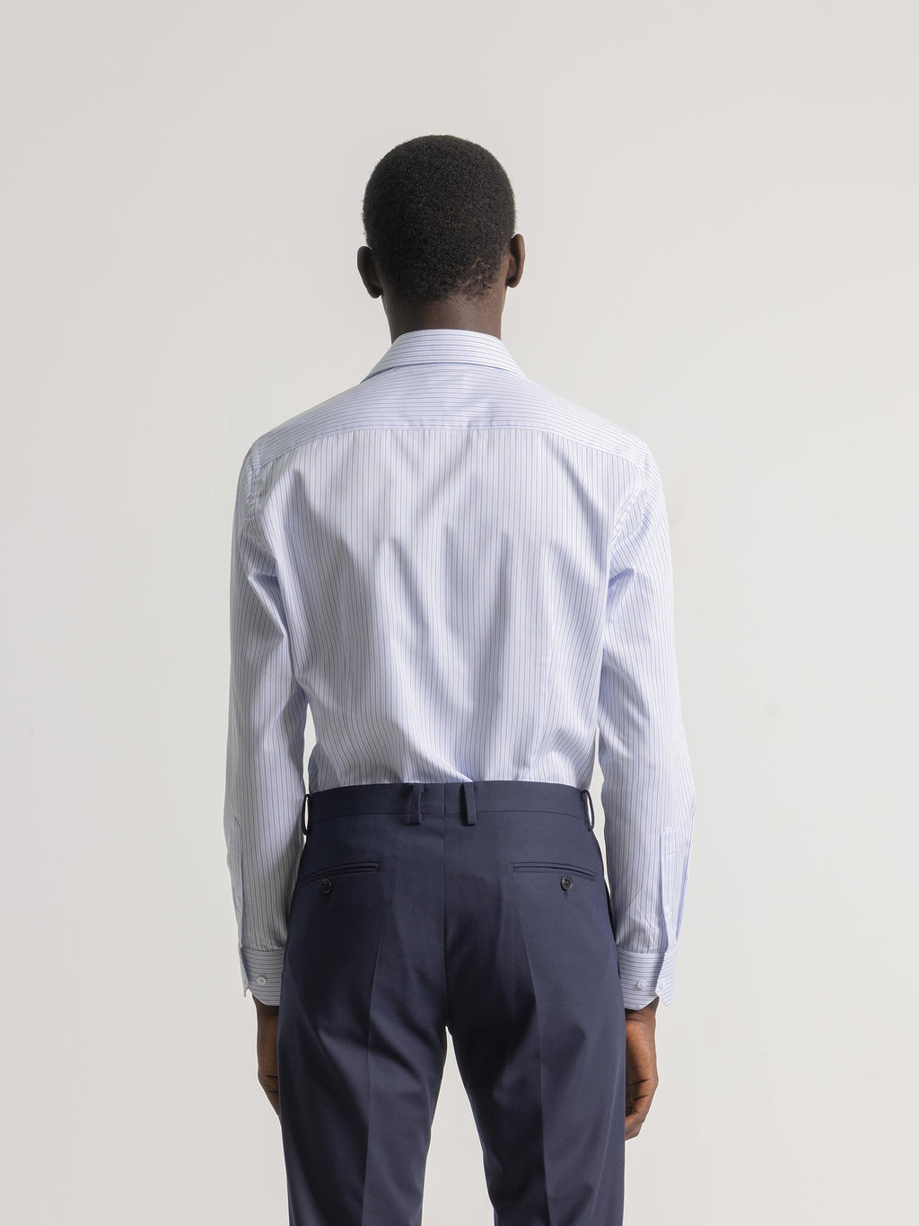 BLUE STRIPED DRESS SHIRT