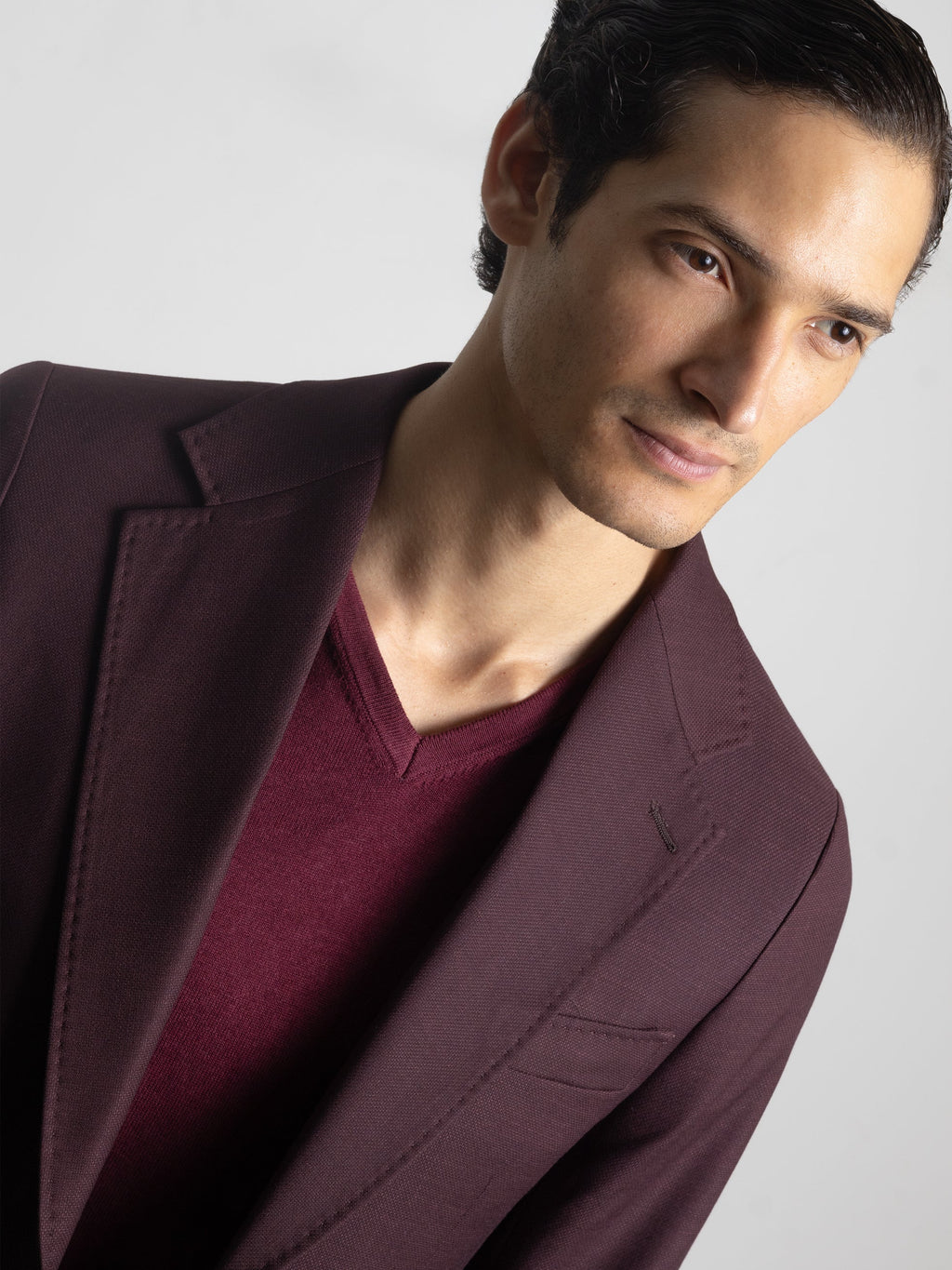 BURGUNDY STRUCTURED BLAZER