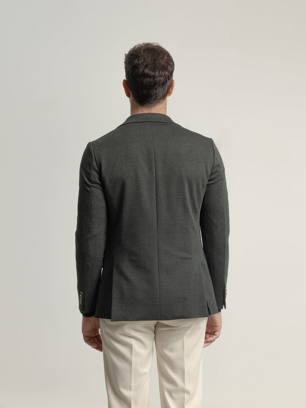 FOREST GREEN UNSTRUCTURED WALES CHECK BLAZER