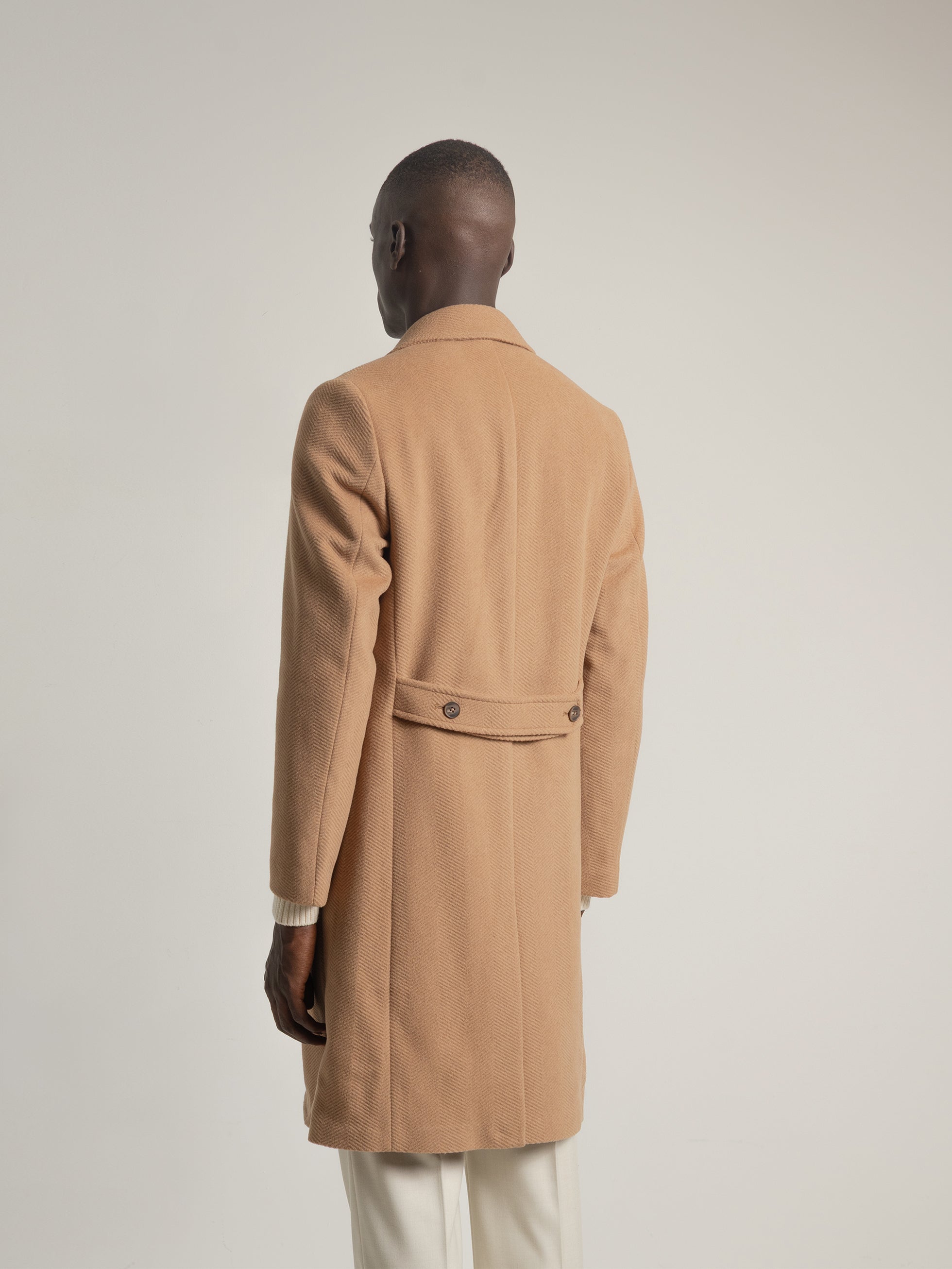 CAMEL WOOL DOUBLE-BREASTED COAT
