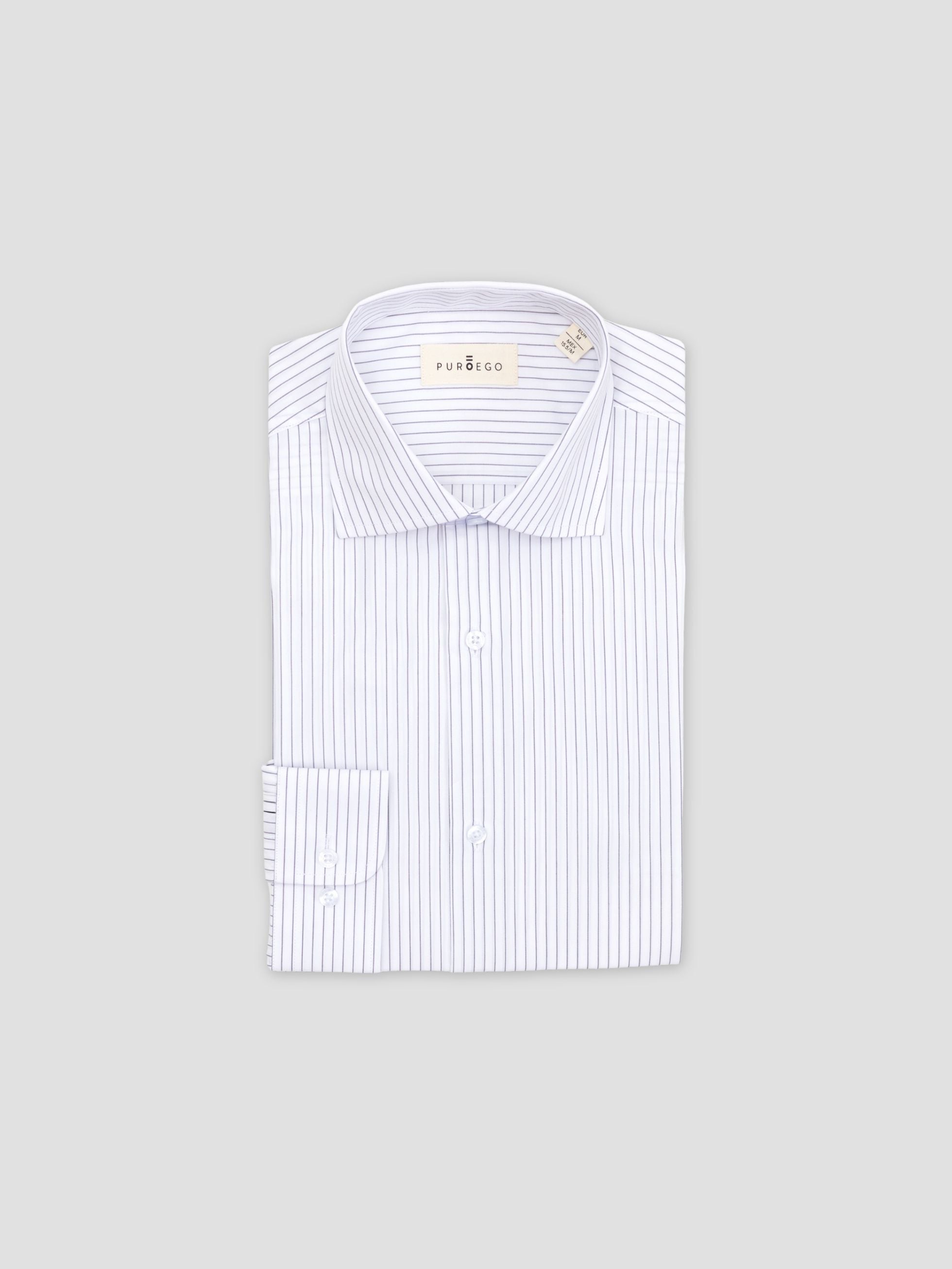 GREY STRIPED DRESS SHIRT