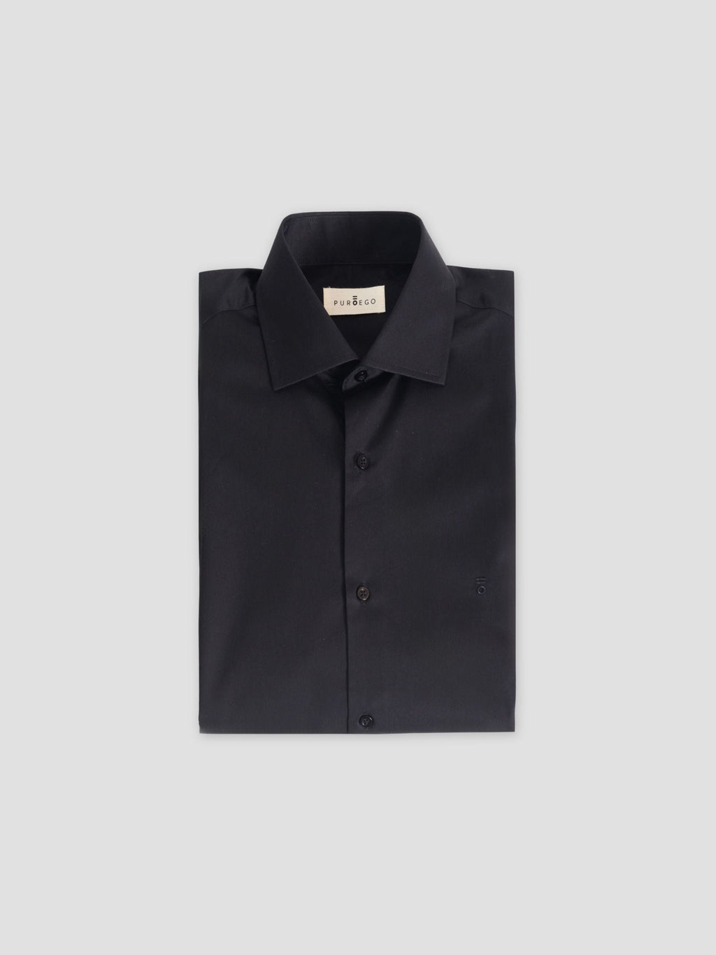BLACK POPLIN DRESS SHIRT