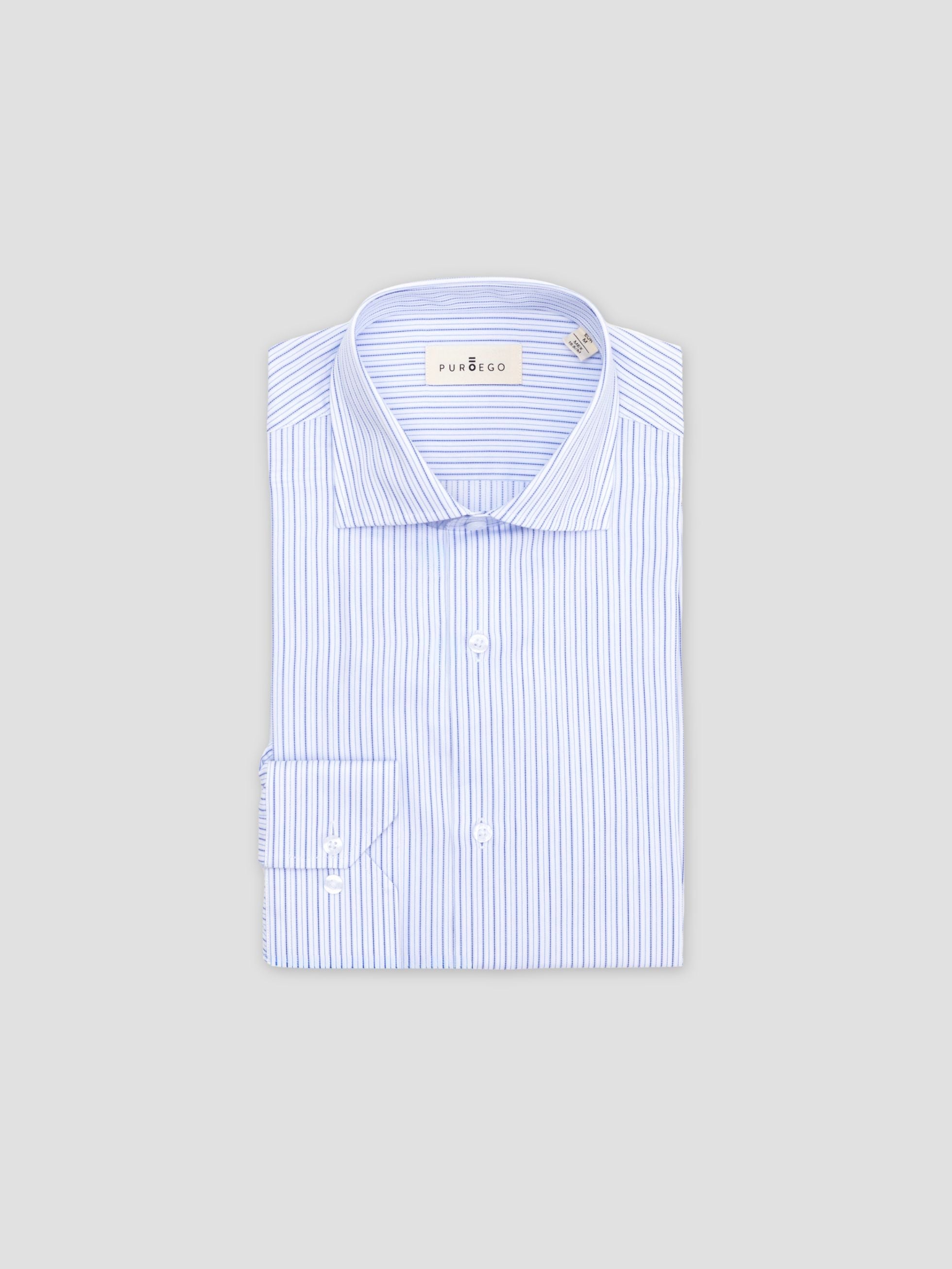 BLUE STRIPED DRESS SHIRT
