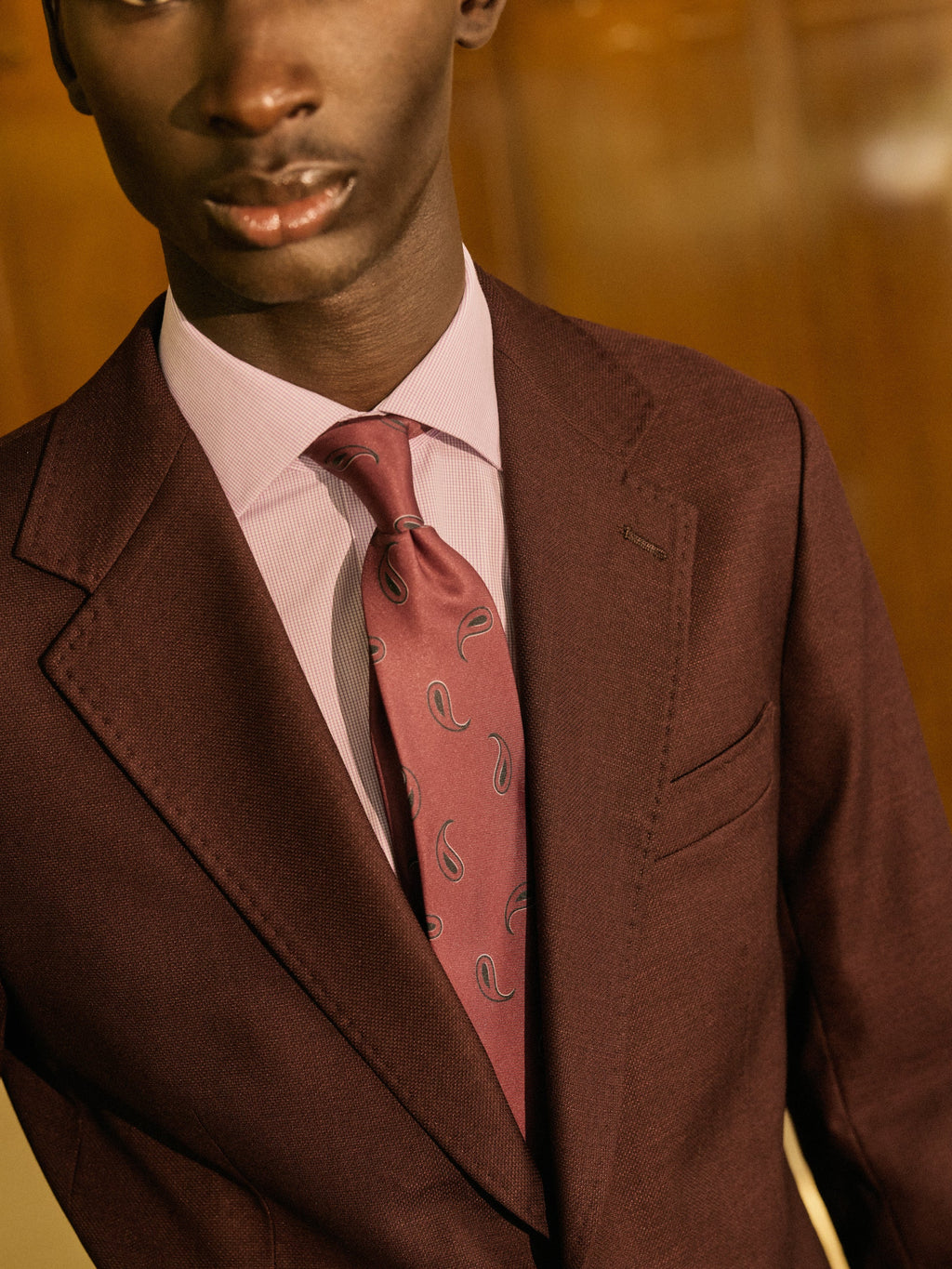 BURGUNDY STRUCTURED BLAZER
